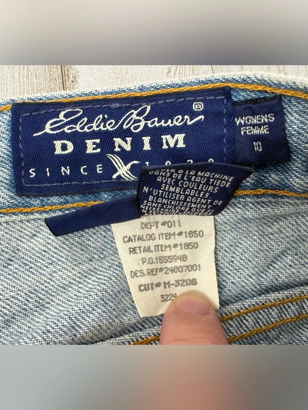 Eddie Bauer Womens Blue Jeans 10 Straight Leg Classic High Rise